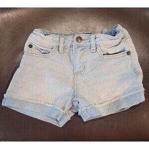 Lucky Brand Riley Shorts Girls Size 6 Adjustable Waist Light Wash Denim School